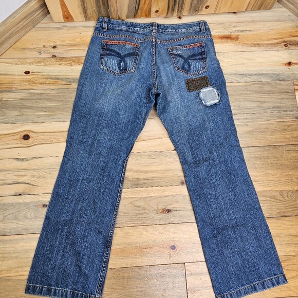 Esprit  Boho Patchwork Wide Leg Jeans Size 14 - Picture 3 of 11